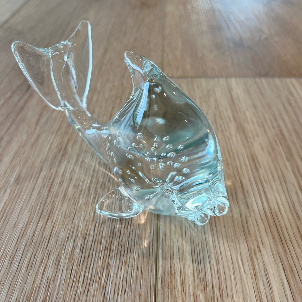 Elegant Handblown Glass Fish Figurine